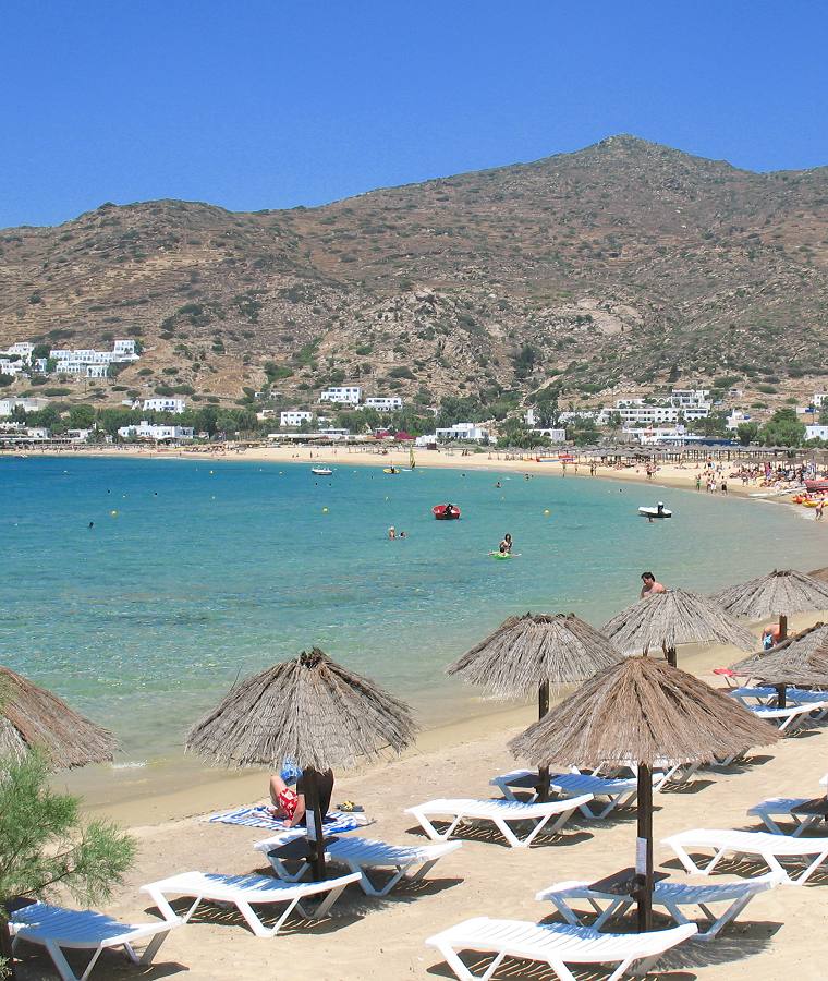 Mylopotas Beach on Ios Island Greece